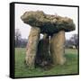 St Lythan's burial chamber. Artist: Unknown-Unknown-Framed Stretched Canvas