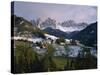 St. Magdalena and Geisslerspitzen, 3060M, Val De Funes, South Tirol (Tyrol), Italy-Hans Peter Merten-Stretched Canvas
