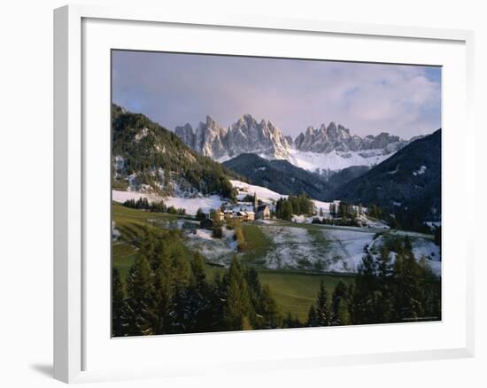 St. Magdalena and Geisslerspitzen, 3060M, Val De Funes, South Tirol (Tyrol), Italy-Hans Peter Merten-Framed Photographic Print