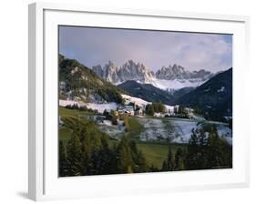 St. Magdalena and Geisslerspitzen, 3060M, Val De Funes, South Tirol (Tyrol), Italy-Hans Peter Merten-Framed Photographic Print