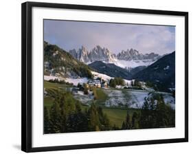 St. Magdalena and Geisslerspitzen, 3060M, Val De Funes, South Tirol (Tyrol), Italy-Hans Peter Merten-Framed Photographic Print