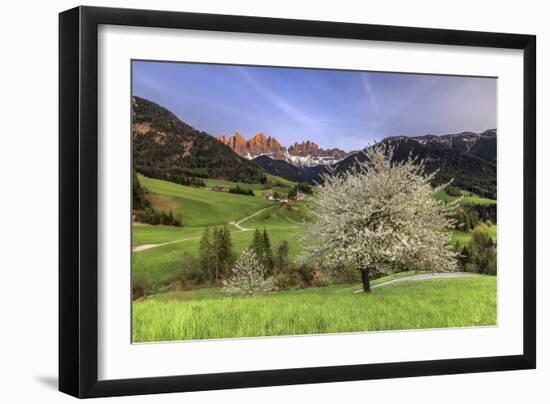 St. Magdalena and the Odle Group. Funes Valley South Tyrol Dolomites Italy Europe-ClickAlps-Framed Photographic Print