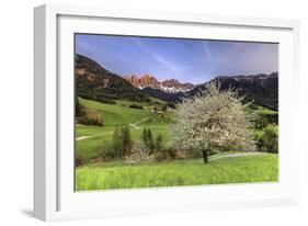 St. Magdalena and the Odle Group. Funes Valley South Tyrol Dolomites Italy Europe-ClickAlps-Framed Photographic Print