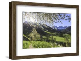 St. Magdalena and the Odle Group. Funes Valley South Tyrol Dolomites Italy Europe-ClickAlps-Framed Photographic Print