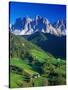 St. Magdalena Kalian Italian Dolomites-Peter Adams-Stretched Canvas