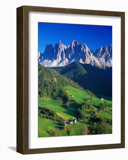 St. Magdalena Kalian Italian Dolomites-Peter Adams-Framed Photographic Print