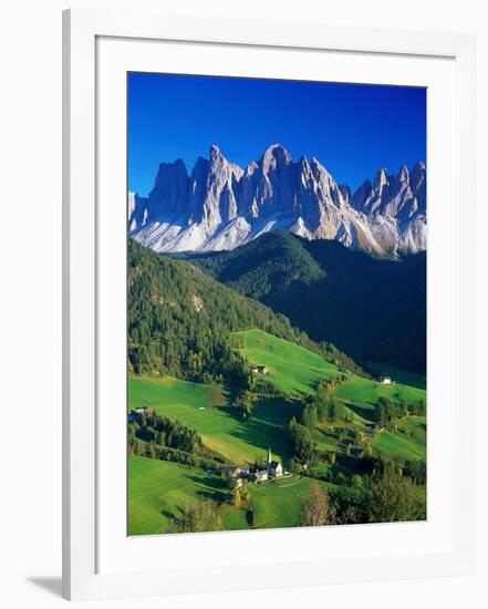 St. Magdalena Kalian Italian Dolomites-Peter Adams-Framed Photographic Print