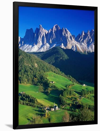 St. Magdalena Kalian Italian Dolomites-Peter Adams-Framed Photographic Print