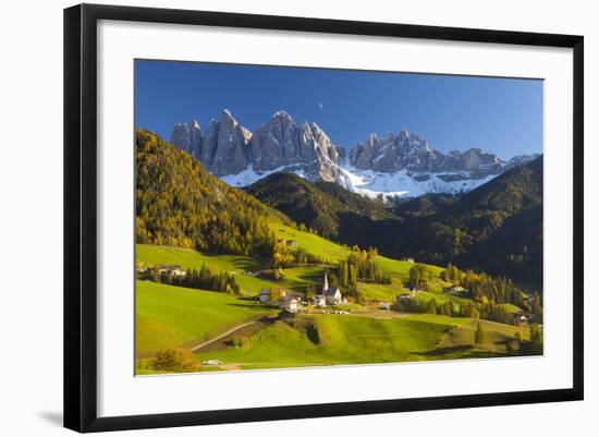 St. Magdalena, Val Di Funes, Trentino-Alto Adige, Dolomites, South Tyrol, Italy, Europe-Miles Ertman-Framed Photographic Print