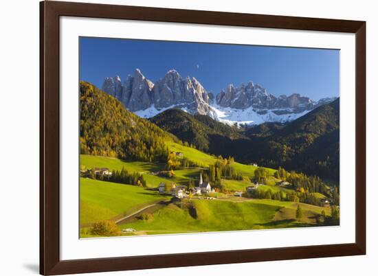 St. Magdalena, Val Di Funes, Trentino-Alto Adige, Dolomites, South Tyrol, Italy, Europe-Miles Ertman-Framed Photographic Print