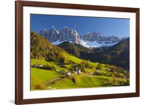 St. Magdalena, Val Di Funes, Trentino-Alto Adige, Dolomites, South Tyrol, Italy, Europe-Miles Ertman-Framed Photographic Print