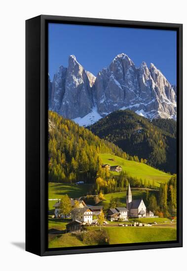 St. Magdalena, Val Di Funes, Trentino-Alto Adige, Dolomites, South Tyrol, Italy, Europe-Miles Ertman-Framed Stretched Canvas