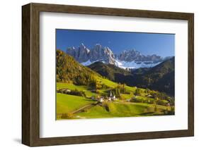 St. Magdalena, Val Di Funes, Trentino-Alto Adige, Dolomites, South Tyrol, Italy, Europe-Miles Ertman-Framed Photographic Print