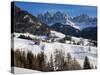 St, Magdalena Village and Church, Dolomites Mountains, Trentino-Alto Adige, South Tirol, Italy-Gavin Hellier-Stretched Canvas