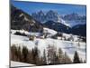 St, Magdalena Village and Church, Dolomites Mountains, Trentino-Alto Adige, South Tirol, Italy-Gavin Hellier-Mounted Photographic Print