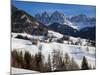 St, Magdalena Village and Church, Dolomites Mountains, Trentino-Alto Adige, South Tirol, Italy-Gavin Hellier-Mounted Photographic Print