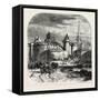 St. Malo, from the Sands, Normandy and Brittany, France, 19th Century-null-Framed Stretched Canvas