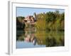 St. Mang Monastery and Basilica Reflected in the River Lech, Fussen, Bavaria (Bayern), Germany-Gary Cook-Framed Photographic Print