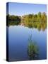 St. Mang Monastery and Basilica Reflected in the River Lech, Fussen, Bavaria (Bayern), Germany-Gary Cook-Stretched Canvas