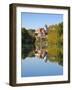 St. Mang Monastery and Basilica Reflected in the River Lech, Fussen, Bavaria (Bayern), Germany-Gary Cook-Framed Photographic Print