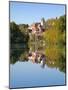 St. Mang Monastery and Basilica Reflected in the River Lech, Fussen, Bavaria (Bayern), Germany-Gary Cook-Mounted Photographic Print