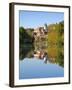 St. Mang Monastery and Basilica Reflected in the River Lech, Fussen, Bavaria (Bayern), Germany-Gary Cook-Framed Photographic Print