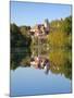 St. Mang Monastery and Basilica Reflected in the River Lech, Fussen, Bavaria (Bayern), Germany-Gary Cook-Mounted Photographic Print