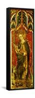 St. Margaret of Antioch with Crozier and Dragon, Detail of the Rood Screen, All Saints Church,…-null-Framed Stretched Canvas