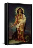 St. Margaret Slaying the Dragon-Ernest Antoine Hebert-Framed Stretched Canvas