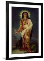 St. Margaret Slaying the Dragon-Ernest Antoine Hebert-Framed Giclee Print