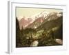 St. Marie Bridge, Chamonix Valley in France, C.1890-C.1900-null-Framed Giclee Print