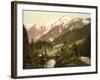 St. Marie Bridge, Chamonix Valley in France, C.1890-C.1900-null-Framed Giclee Print