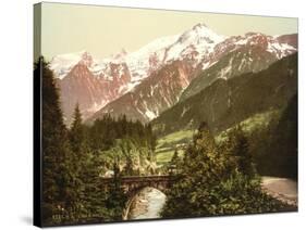 St. Marie Bridge, Chamonix Valley in France, C.1890-C.1900-null-Stretched Canvas
