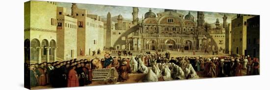 St. Mark Preaching in Alexandria, Egypt, 1504-07-Gentile Bellini-Stretched Canvas