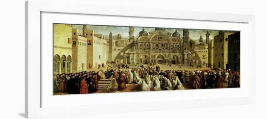 St. Mark Preaching in Alexandria, Egypt, 1504-07-Gentile Bellini-Framed Giclee Print