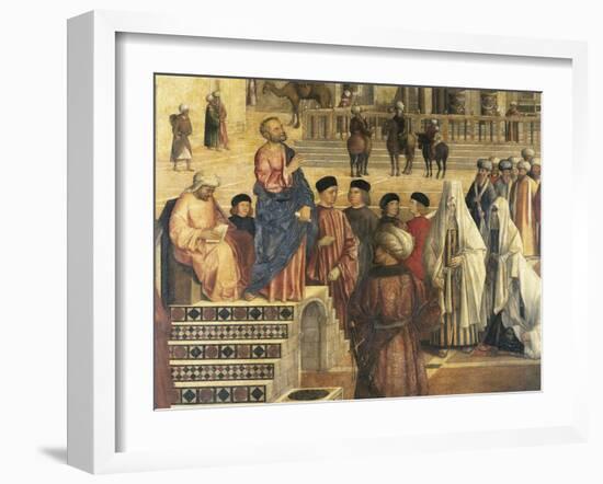 St Mark Preaching in Alexandria, Egypt-Gentile Bellini-Framed Giclee Print