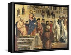 St Mark Preaching in Alexandria, Egypt-Gentile Bellini-Framed Stretched Canvas
