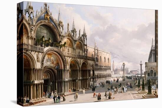 St. Mark's and the Doge's Palace, Venice-Carlo Grubacs-Stretched Canvas