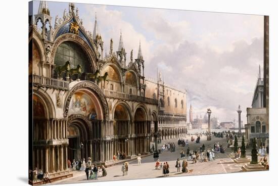 St. Mark's and the Doge's Palace, Venice-Carlo Grubacs-Stretched Canvas