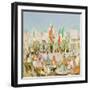 St. Mark's from Florian's (W/C on Paper)-Laurence Fish-Framed Giclee Print