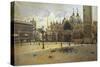 St Mark's Square, 1882-Filippo Carcano-Stretched Canvas