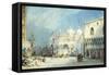 St Mark's Square in Venice-William Wyld-Framed Stretched Canvas