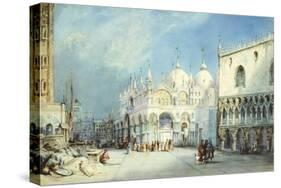 St Mark's Square in Venice-William Wyld-Stretched Canvas