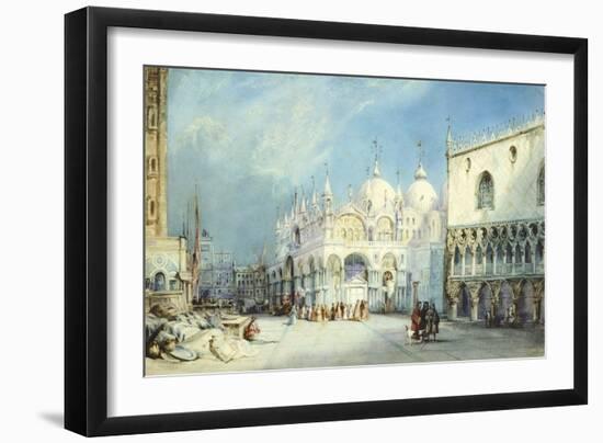 St Mark's Square in Venice-William Wyld-Framed Giclee Print
