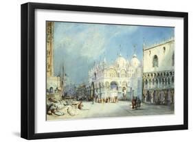 St Mark's Square in Venice-William Wyld-Framed Giclee Print