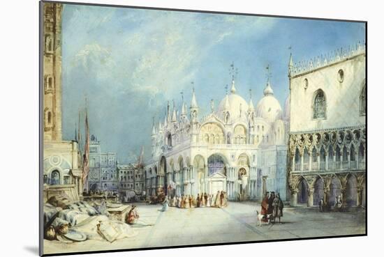 St Mark's Square in Venice-William Wyld-Mounted Giclee Print