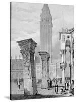 St. Mark's Square, Venice, Engraved by Edward John Roberts (Engraving)-Samuel Prout-Stretched Canvas