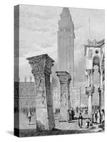 St. Mark's Square, Venice, Engraved by Edward John Roberts (Engraving)-Samuel Prout-Stretched Canvas