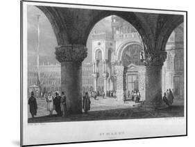 St Mark'S, Venice, 19th Century-William Finden-Mounted Giclee Print