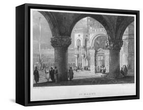 St Mark'S, Venice, 19th Century-William Finden-Framed Stretched Canvas